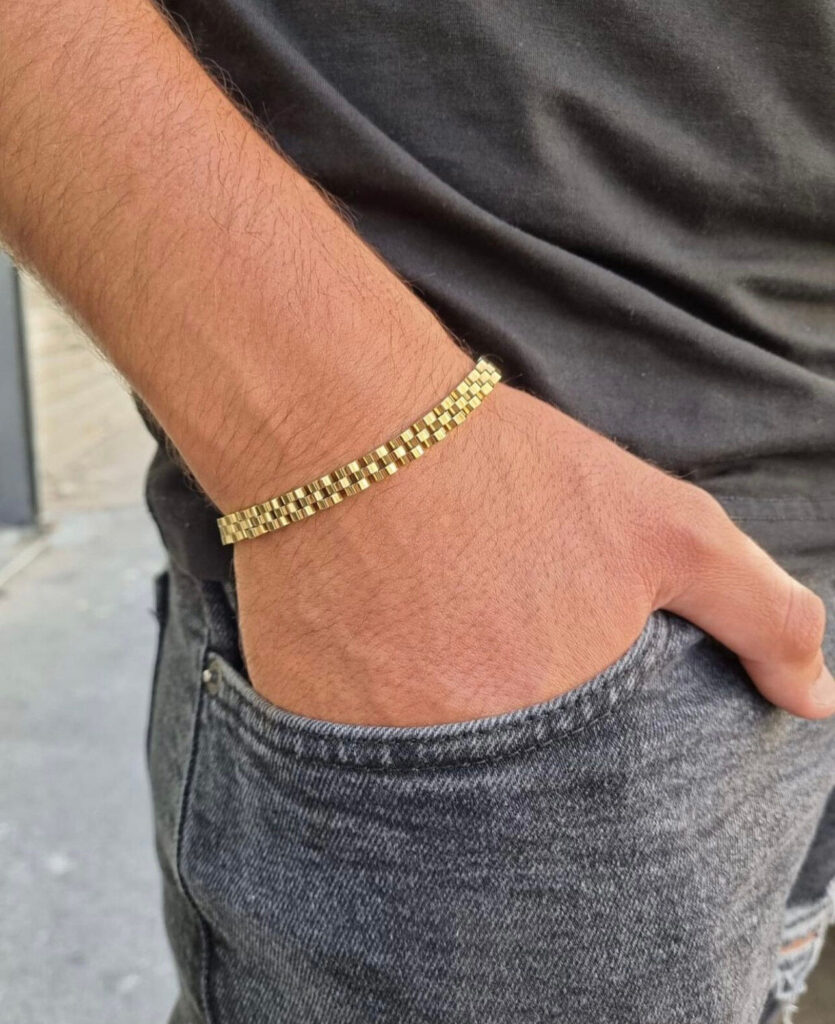 צמיד חלויות זהב - סטיל